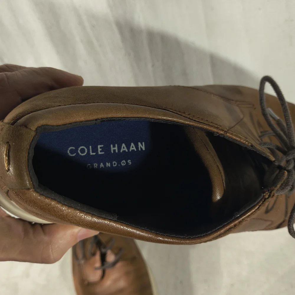 Cole Haan Men's Size 10 Tan Lace Up Leather Oxfords